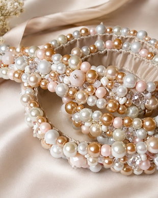 Centura nude/ roz pudra / ivory/alb
