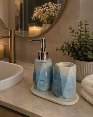 Set de baie blue,