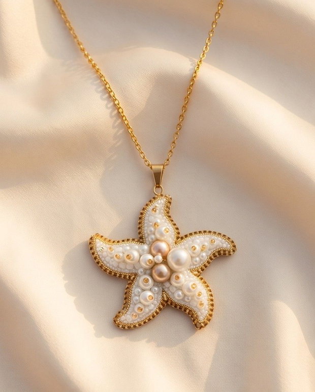 Rezervat Colier/Pandantiv Pearl Starfish