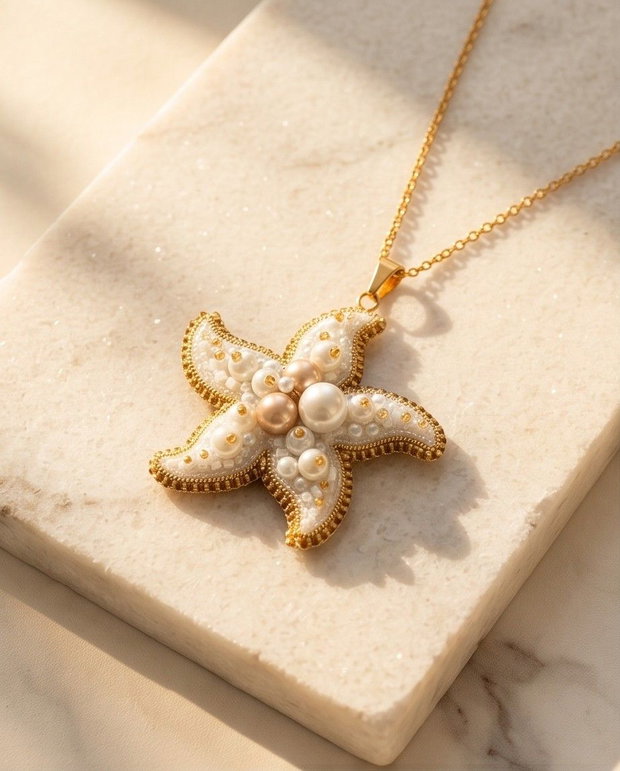 Rezervat Colier/Pandantiv Pearl Starfish