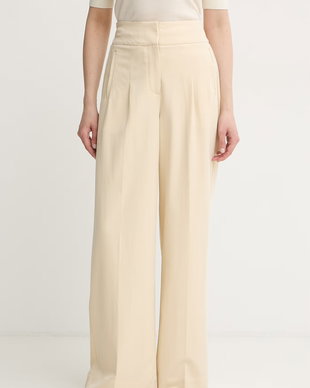 BOSS Orange pantaloni regular pentru femei, cu vâscoză C_Tarima