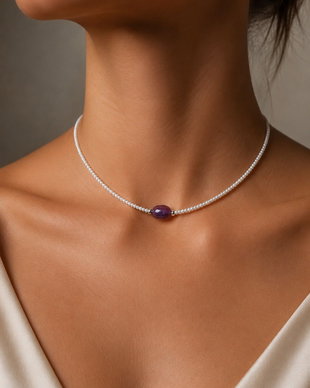 Choker cu rubin zoisit