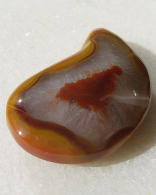 Speciman rulat crazy lace agate aprox 10x21x35 mm