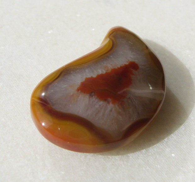 Speciman rulat crazy lace agate aprox 10x21x35 mm