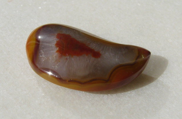 Speciman rulat crazy lace agate aprox 10x21x35 mm