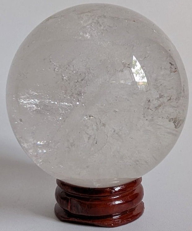 Cuart Transparent (Cristal de Stanca) - Sfera piatra semipretioasa