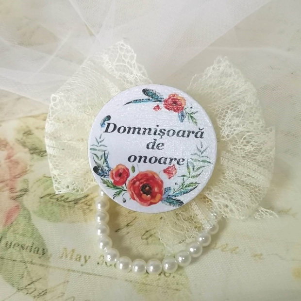 Bratari/ corsaje personalizate pentru domnisoare de onoare
