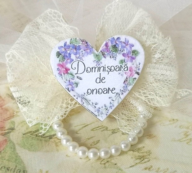 Bratari/ corsaje personalizate pentru domnisoare de onoare