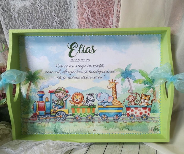 Set pentru prima aniversare, taiere mot/ turta - tema safari, animalute jungla