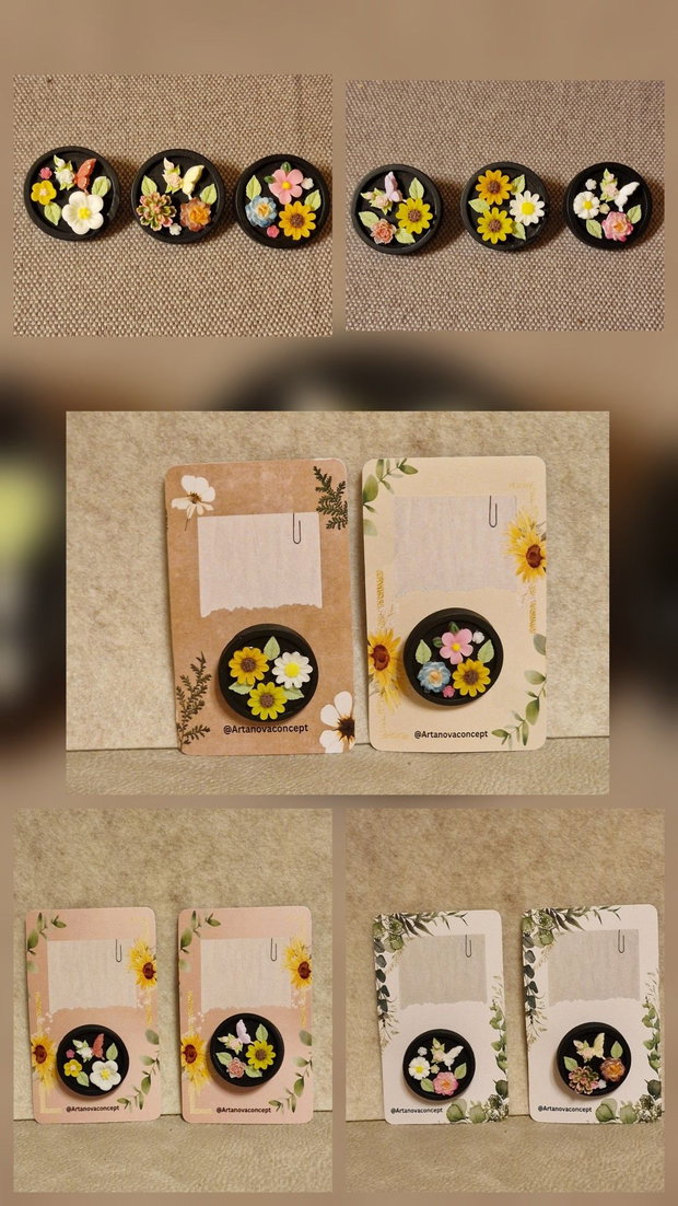 Broșă floral