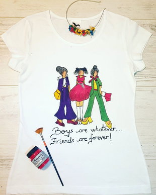 Tricou pictat manual