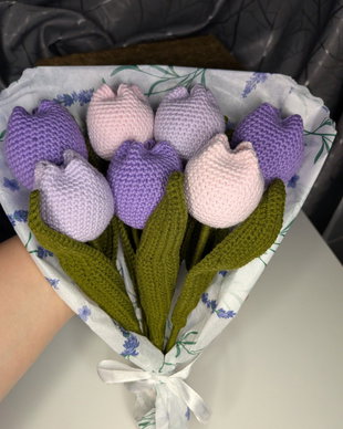 Buchet de lalele handmade  flori care rămân mereu proaspete