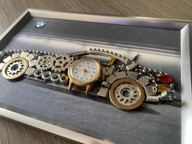 Masina model BMW Cod M 708・Cadouri barbati・Colaj auto de colecție・Decoratiune punk birou