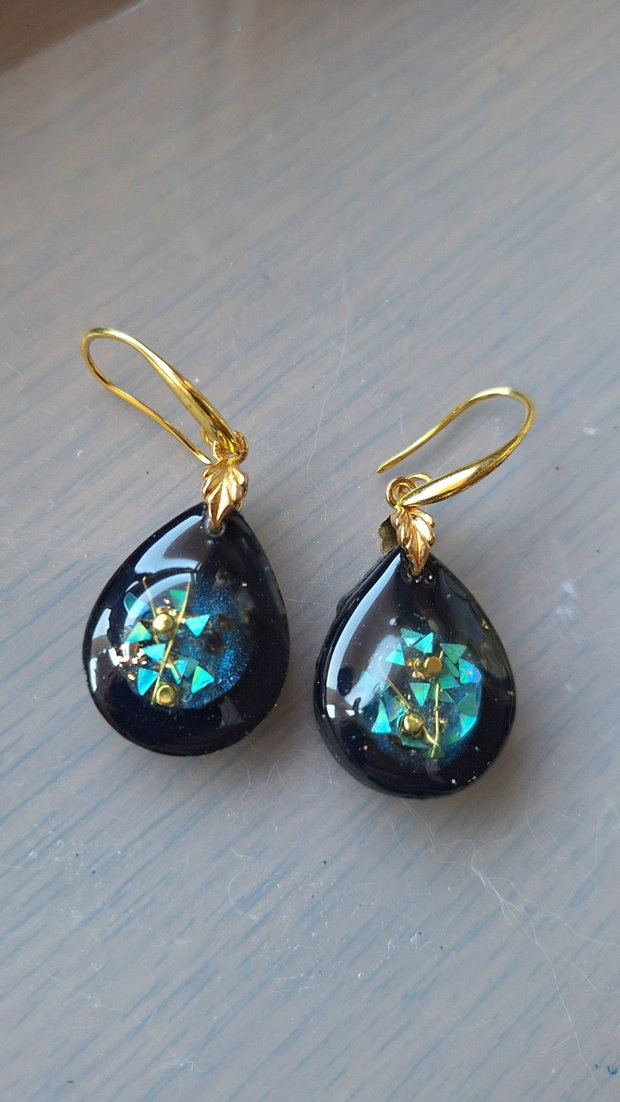 Cercei eleganți handmade Cosmic Drop