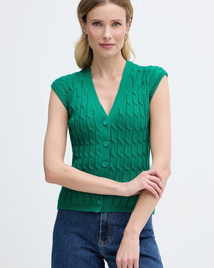 Tommy Hilfiger vestă pentru femei, din bumbac