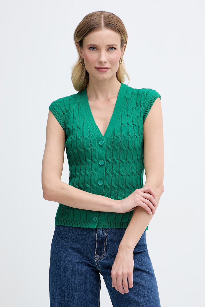 Tommy Hilfiger vestă pentru femei, din bumbac