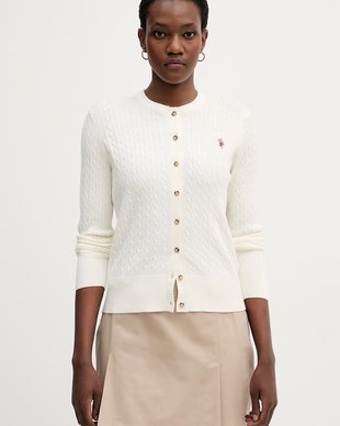 U.S. Polo Assn. cardigan pentru femei, cu vâscoză Fine Cable