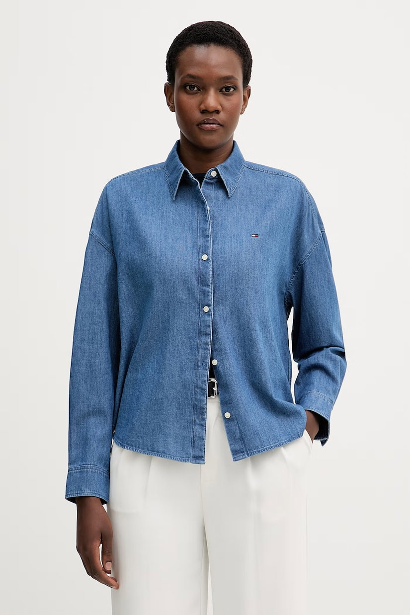 Tommy Hilfiger cămașă pentru femei, din denim