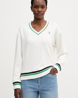 U.S. Polo Assn. hanorac pentru femei, cu vâscoză V Neck