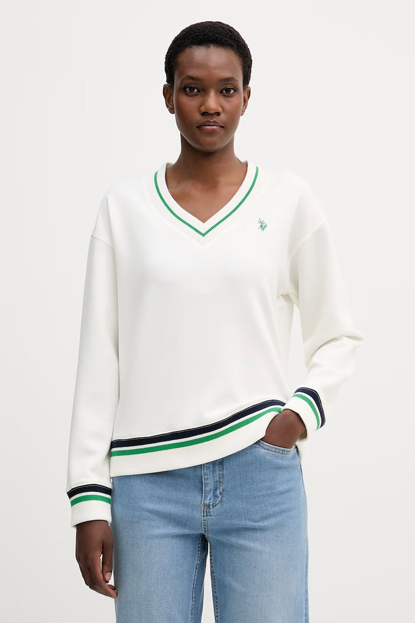 U.S. Polo Assn. hanorac pentru femei, cu vâscoză V Neck