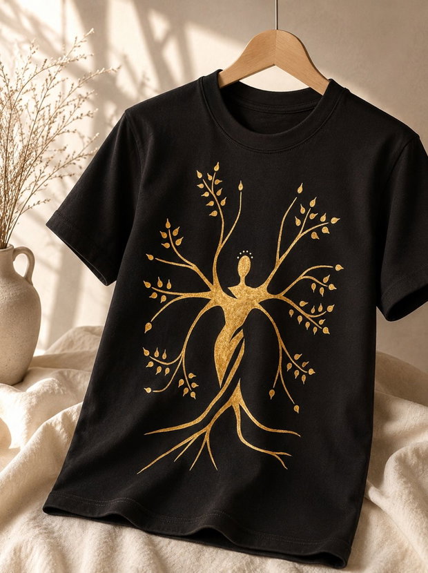 Tricou Copacul Vieții Pictat Manual Unicat