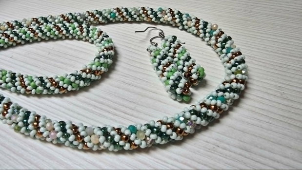 Set tubular spiral Green Ivy