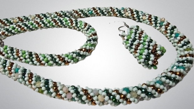 Set tubular spiral Green Ivy