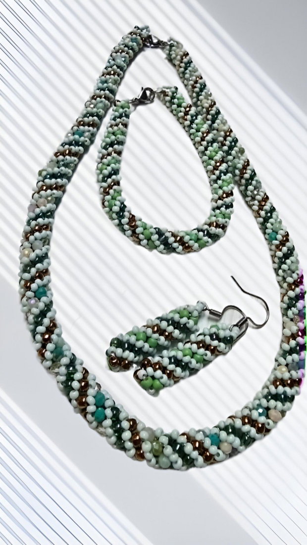 Set tubular spiral Green Ivy