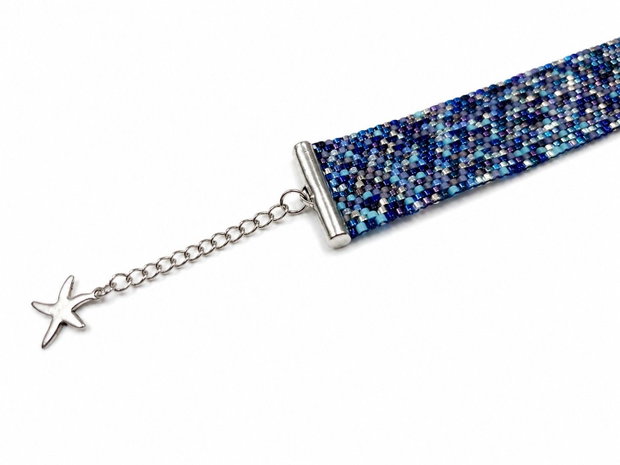 Brățară handmade nuanțe oceanice de albastru