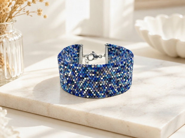 Brățară handmade nuanțe oceanice de albastru