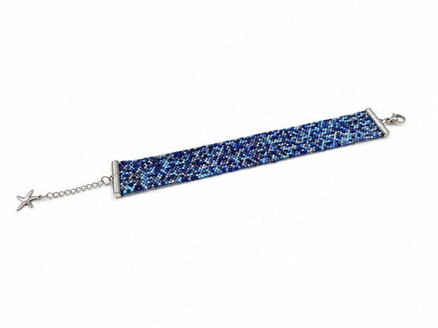 Brățară handmade nuanțe oceanice de albastru