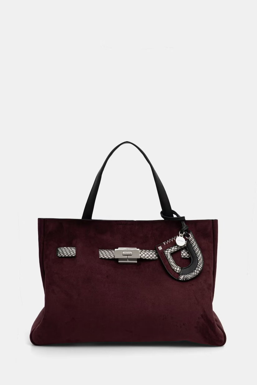 DKNY geantă shopper pentru femei, cu imitație de piele întoarsă BRYAR
