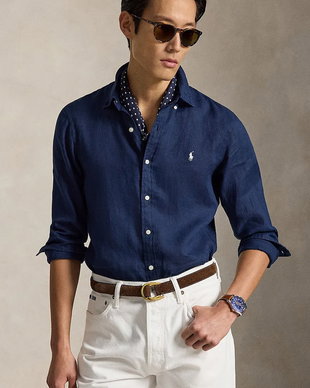 Polo Ralph Lauren cămașă pentru bărbați din in