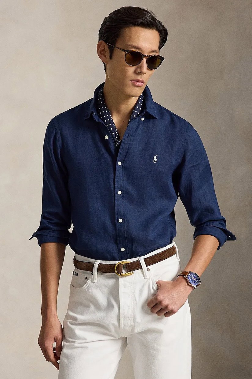 Polo Ralph Lauren cămașă pentru bărbați din in