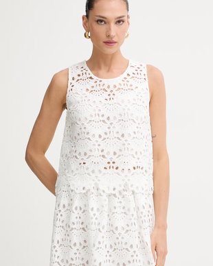 Twinset top pentru femei, din dantelă