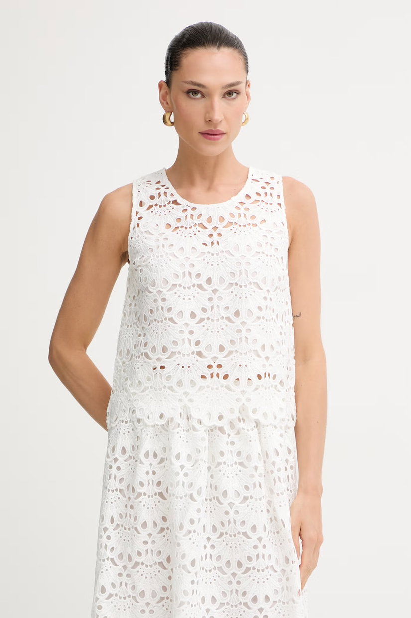 Twinset top pentru femei, din dantelă