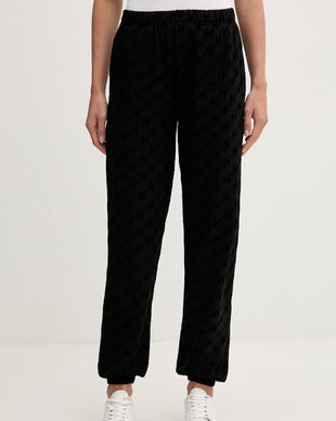 HUGO pantaloni de loungewear pentru femei cu bumbac FLOKKY_PANT
