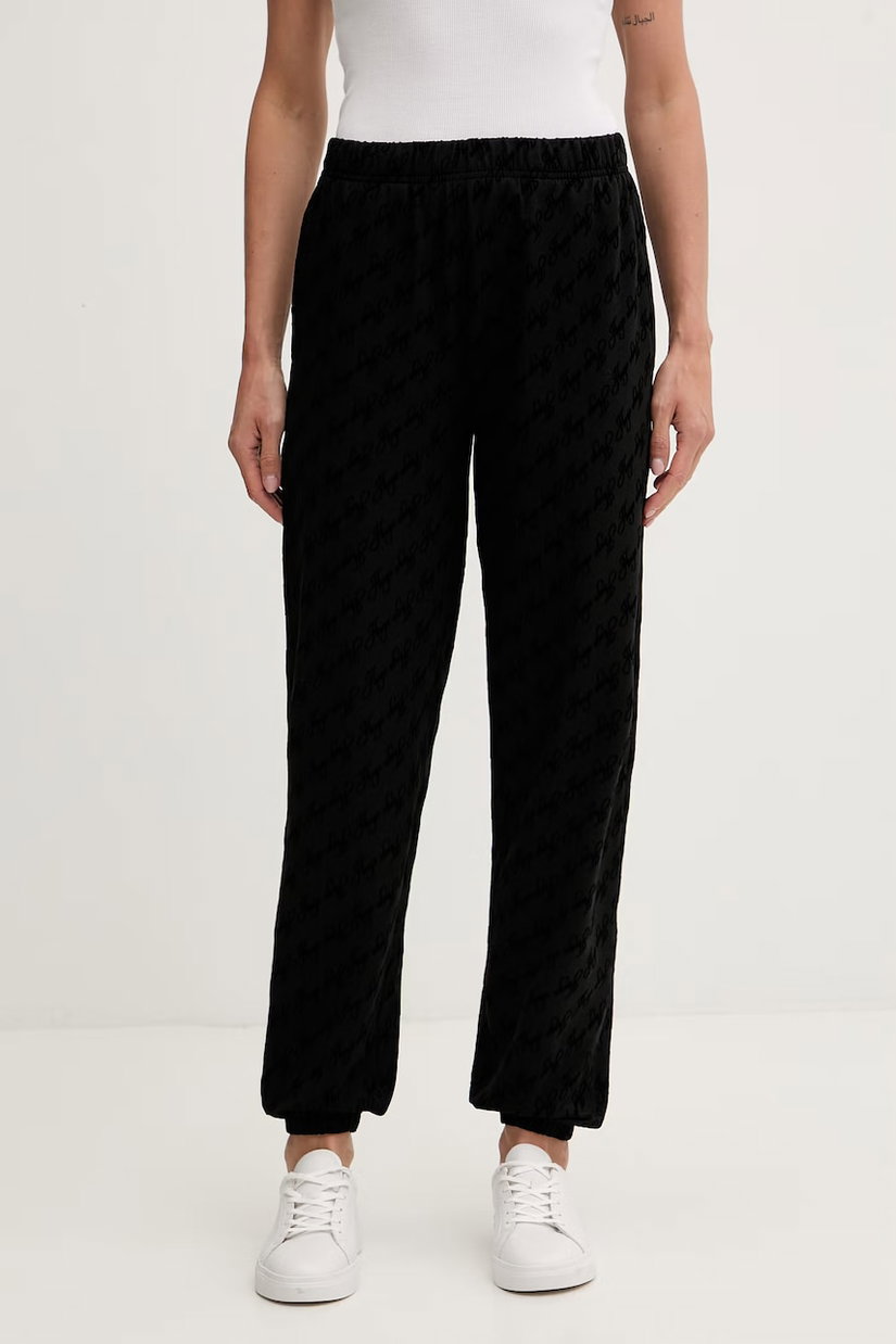 HUGO pantaloni de loungewear pentru femei cu bumbac FLOKKY_PANT
