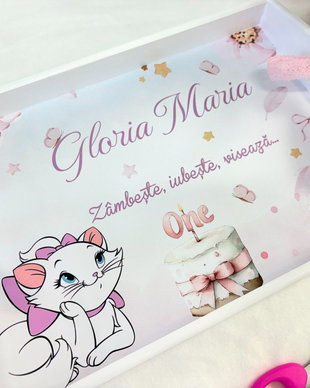 Set turta fetite 1 anisor - Pisicuta Marie - Tavita si accesorii