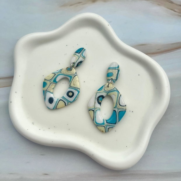 Cercei din lut polimeric OCEAN RINGS #C0083
