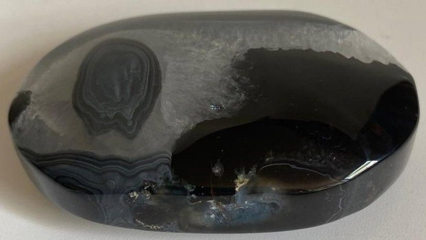 Agat Negru - Palm Stone piatra semipretioasa
