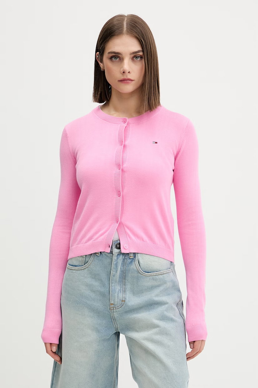 Tommy Jeans cardigan pentru femei, din bumbac