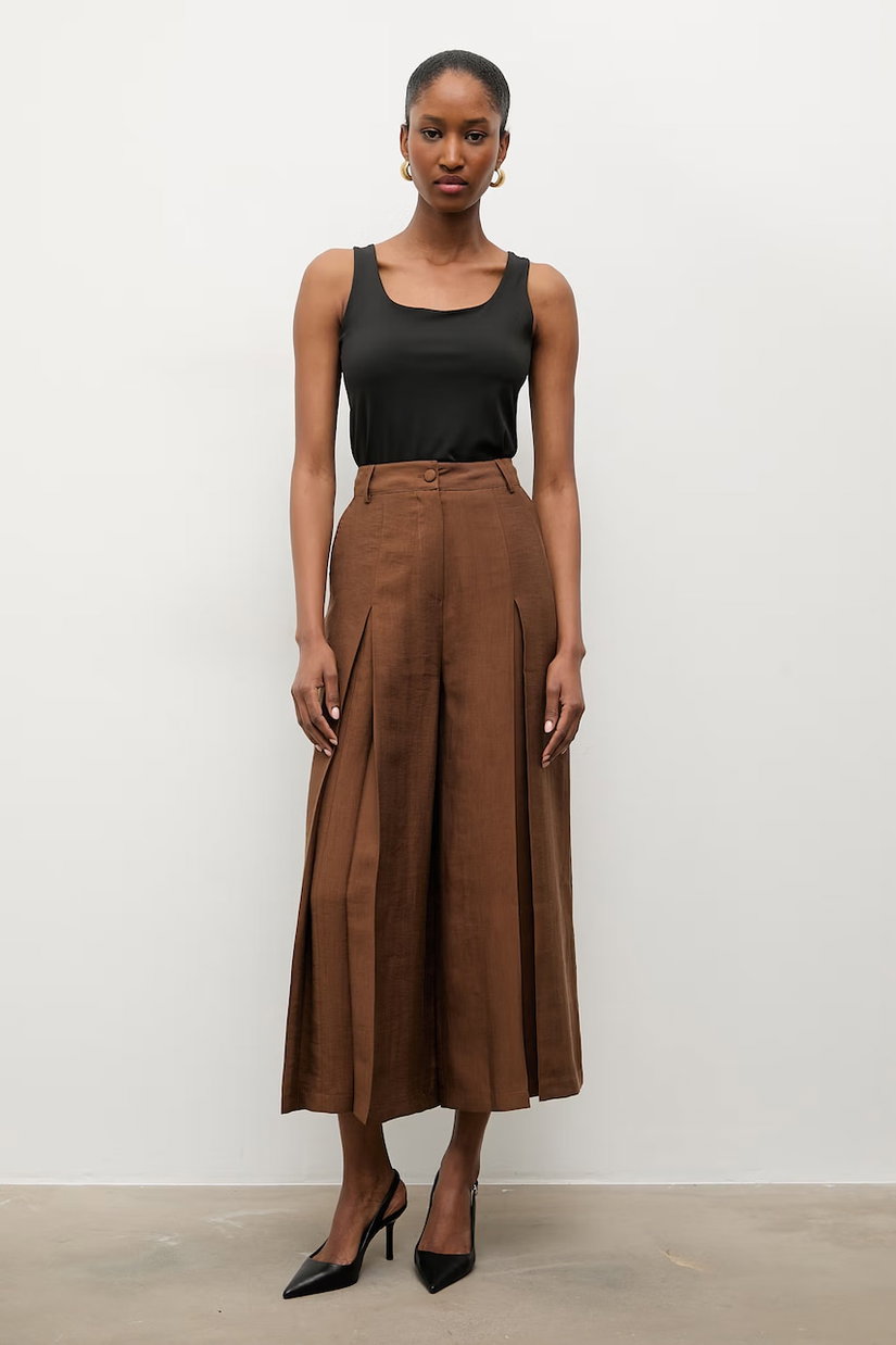 Answear.LAB pantaloni culottes pentru femei, cu lyocell