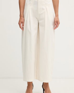 Sisley pantaloni straight pentru femei, din bumbac