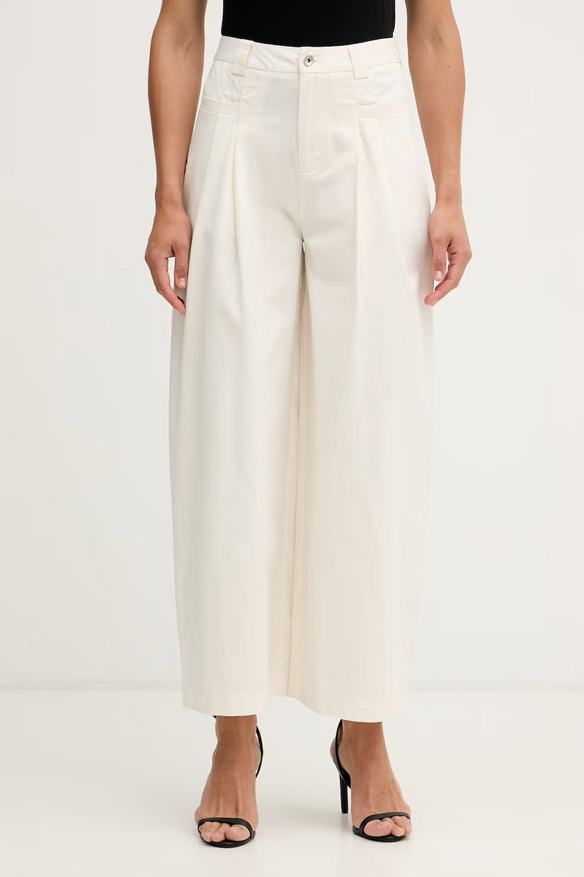 Sisley pantaloni straight pentru femei, din bumbac