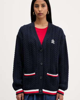 Tommy Jeans cardigan pentru femei, din bumbac