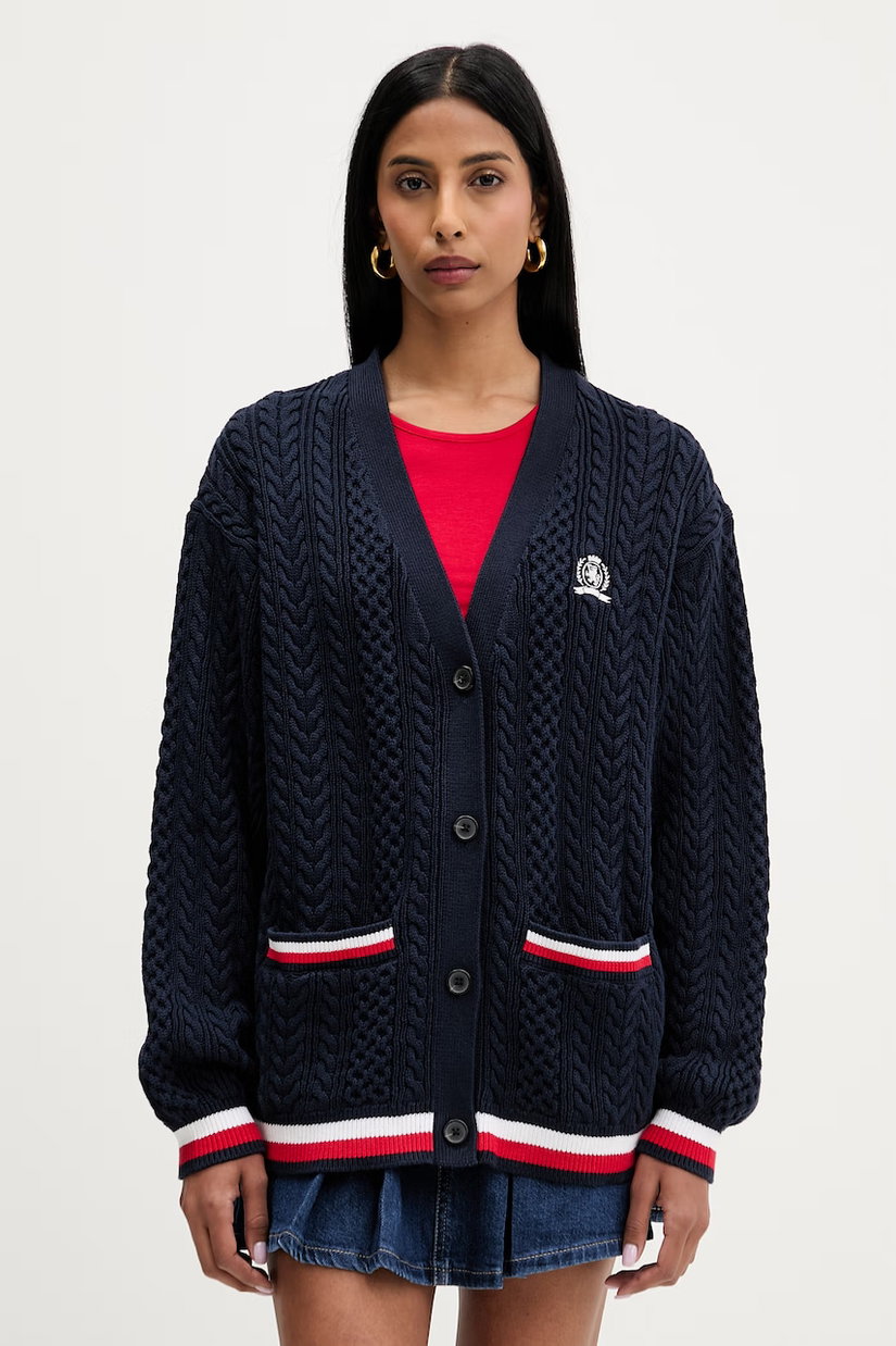 Tommy Jeans cardigan pentru femei, din bumbac