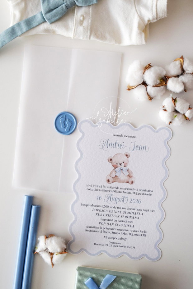 Invitatie Botez Teddy Bear