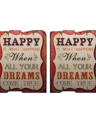 Set doua picturi pe lemn cu mesaj motivational