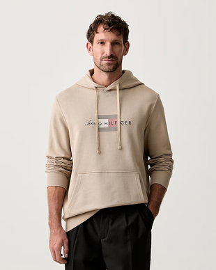 Tommy Hilfiger hanorac cu glugă pentru bărbați din bumbac